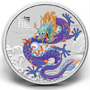 2024 Australia 1 oz Silver Lunar Colorized Purple Dragon in Card